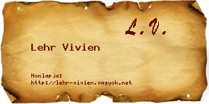Lehr Vivien névjegykártya